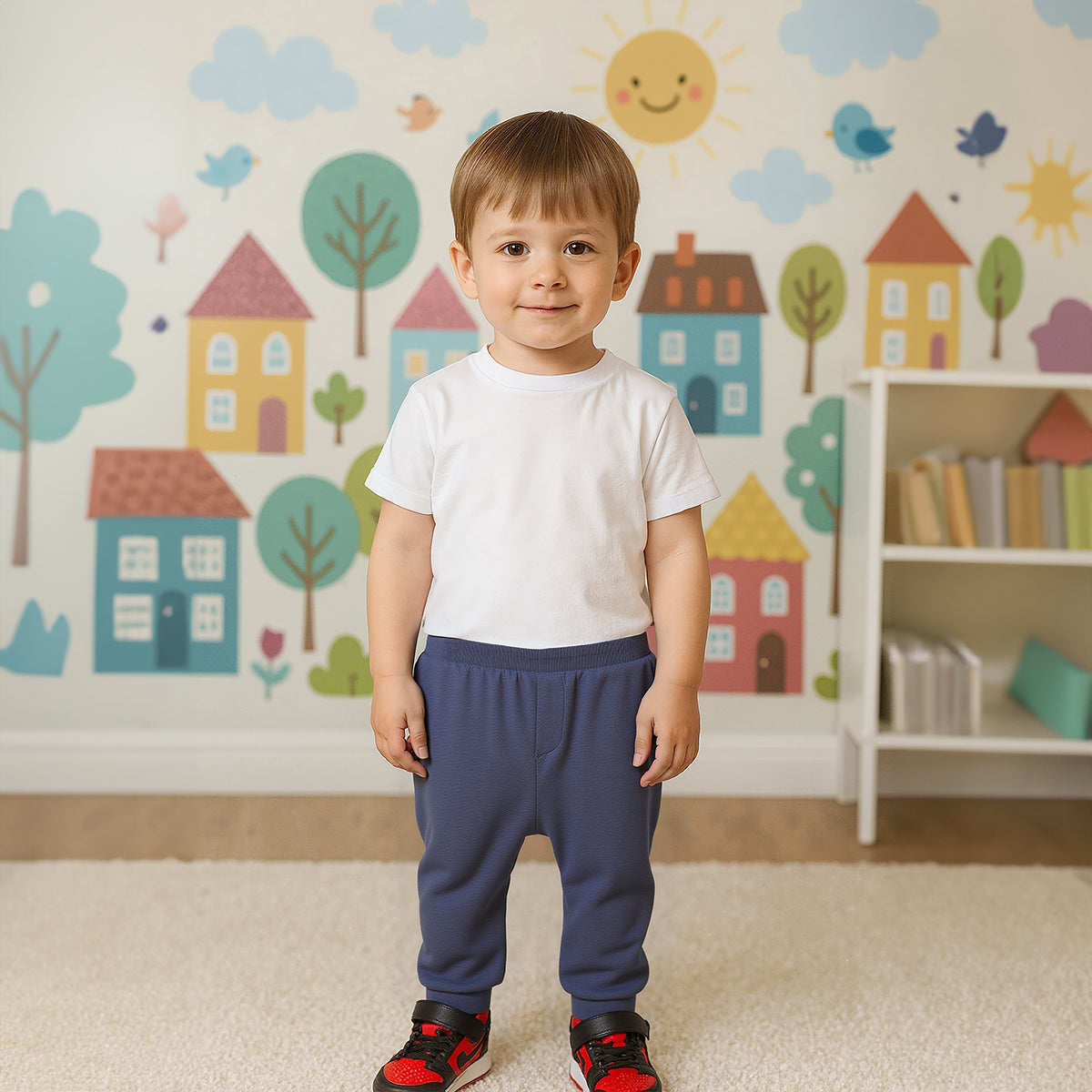 Mustard/Grey Newborn Boys Knit Bottom