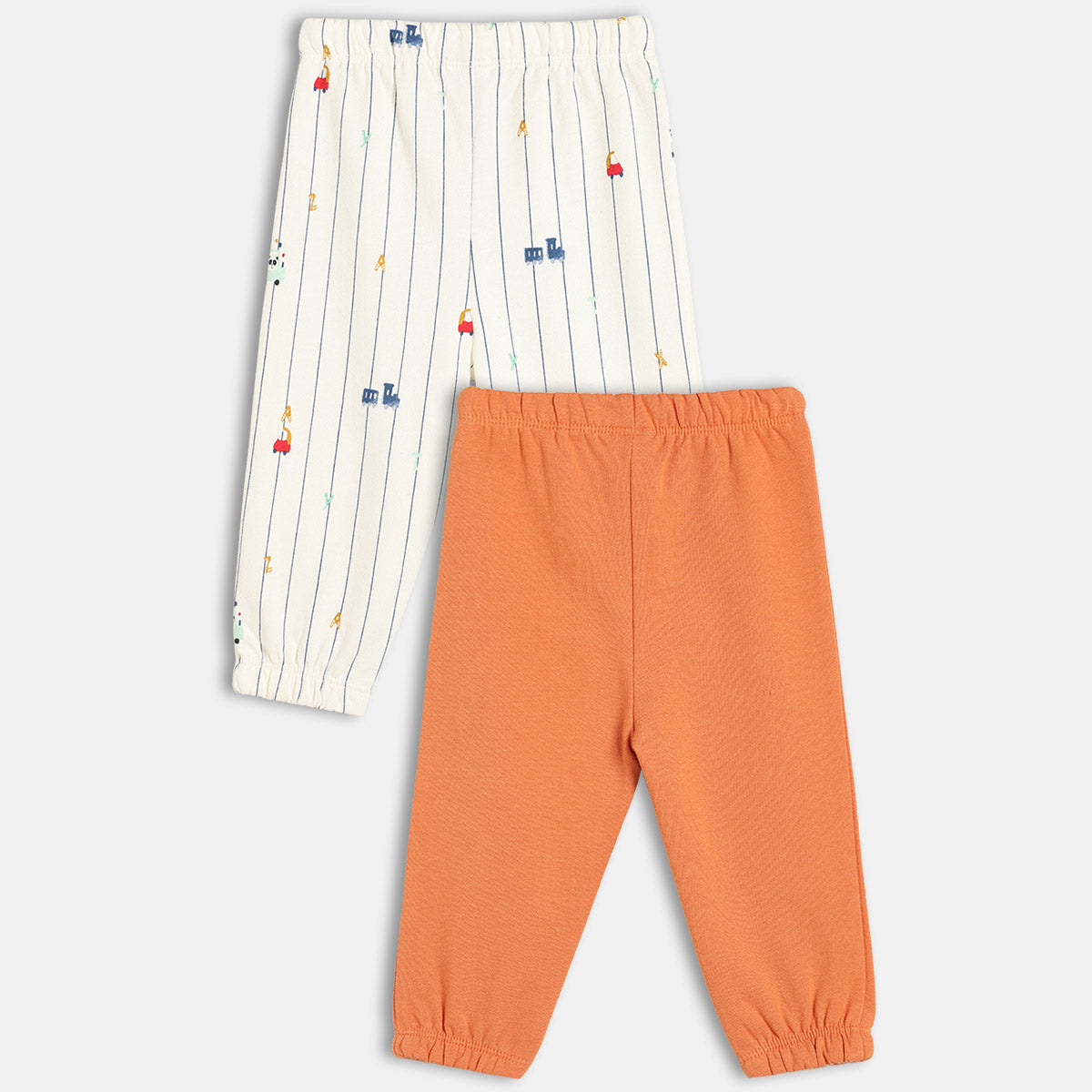 Boys Orange/White   Knit Bottom