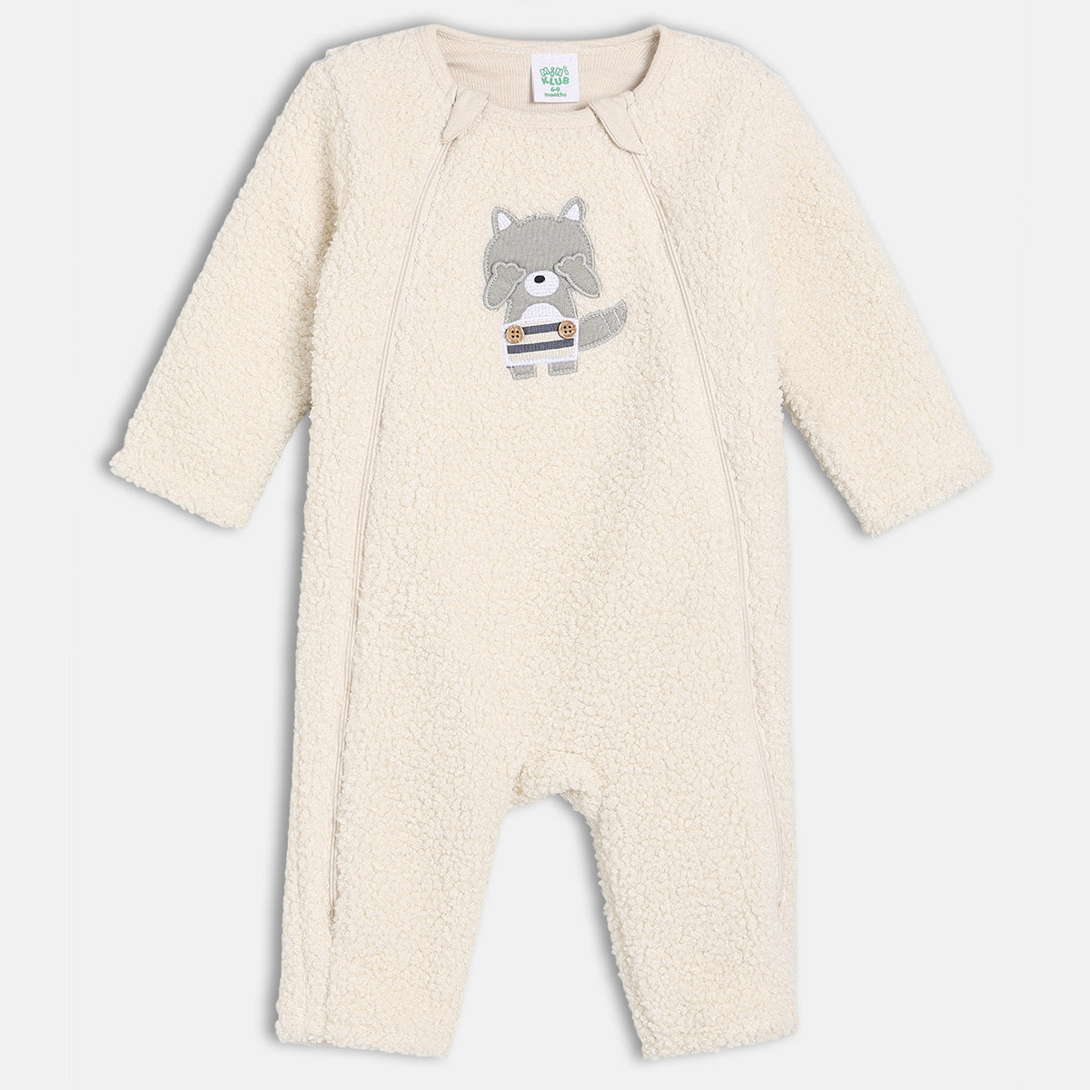 Ecru Newborn Boys Romper