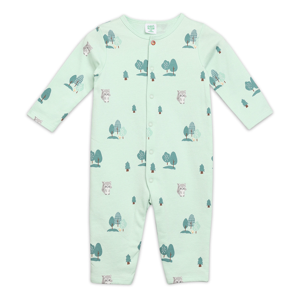 White/Green Newborn Boys Romper