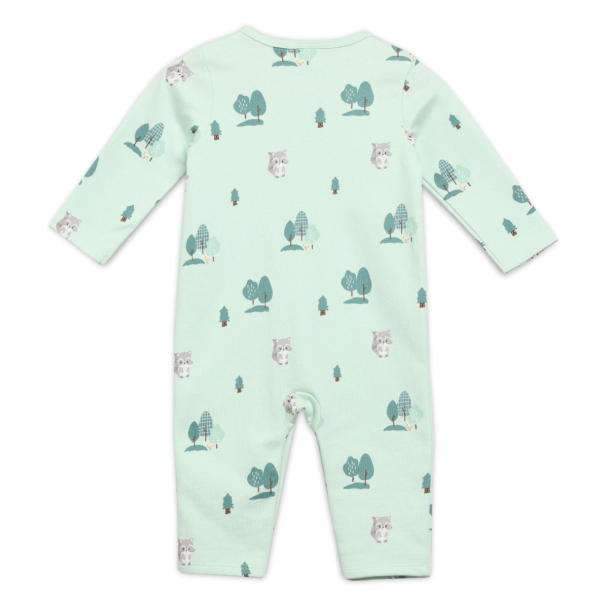 White/Green Newborn Boys Romper