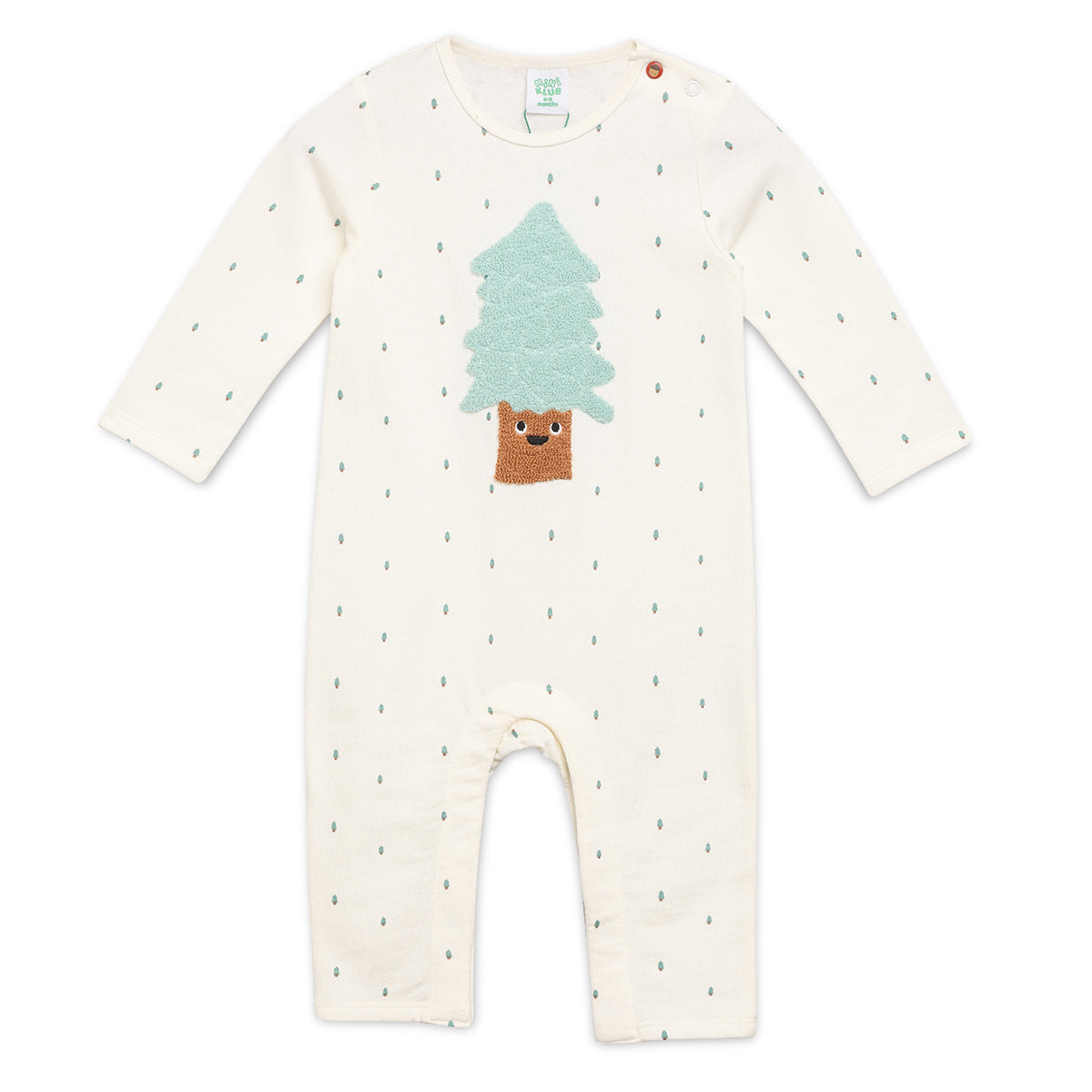 White/Green Newborn Boys Romper