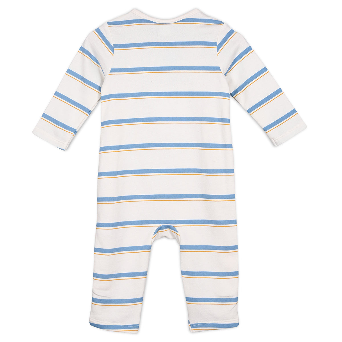 Boys Cotton Pack Of 2 Full Sleeves Car Printed Rompers - White & Navy Blue