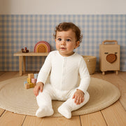 White Newborn Boys Sleep Suit