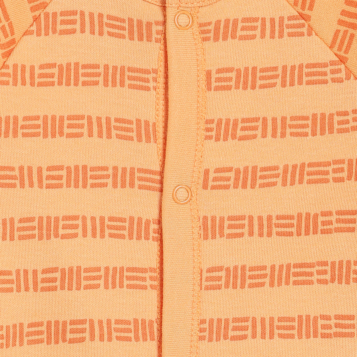 Boys Orange/Blue Front Open Full Sleeve Sleep Suit
