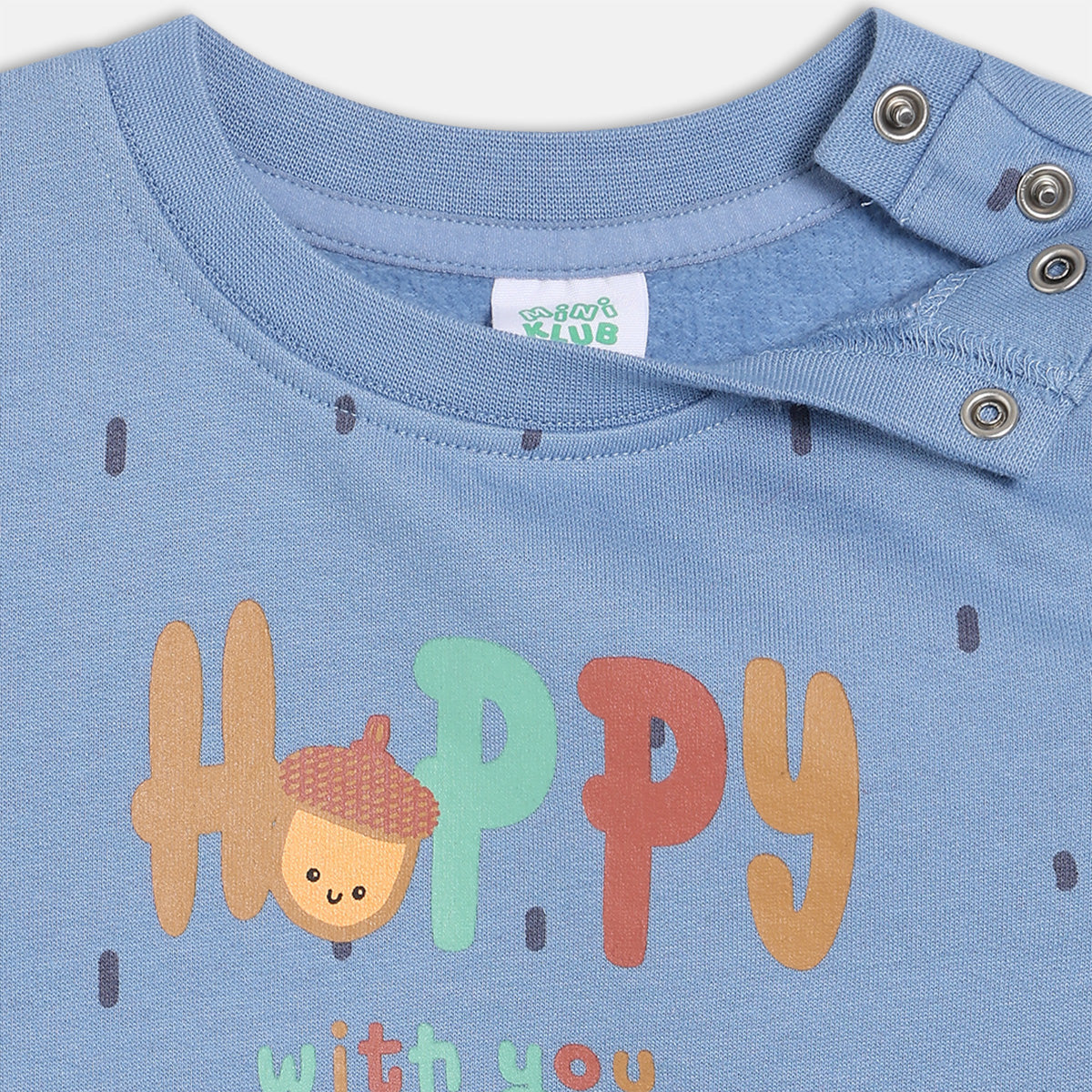 Boys Full Sleeve Printed T-shirt - Mint Green & Blue