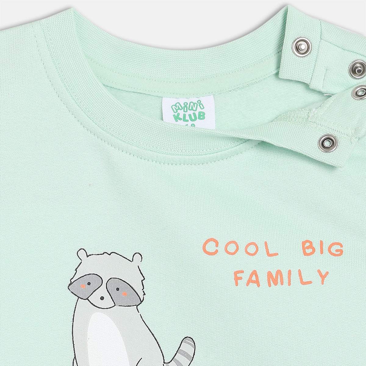 Boys Full Sleeve Printed T-shirt - Mint Green & Blue