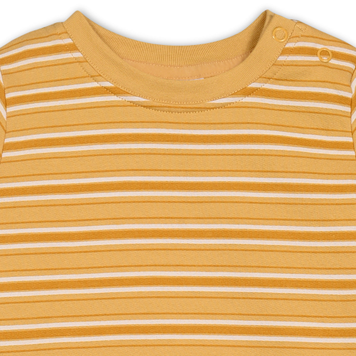 Boys Cotton Pack Of 2 Full Sleeves Text Printed & Striped T-shirts - Navy Blue & Mustard