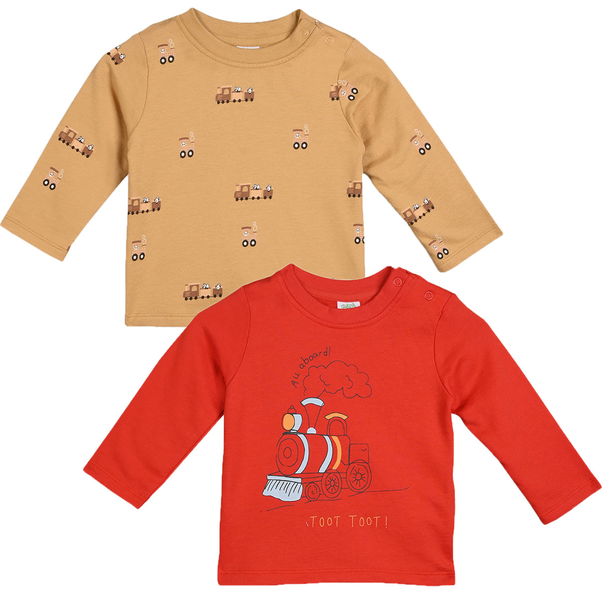 Brown/Red Newborn Boys T-Shirt