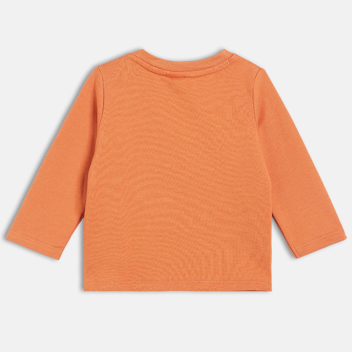 Boys Cotton Pack Of 2 Full Sleeves Car Printed Tees - White & Orange