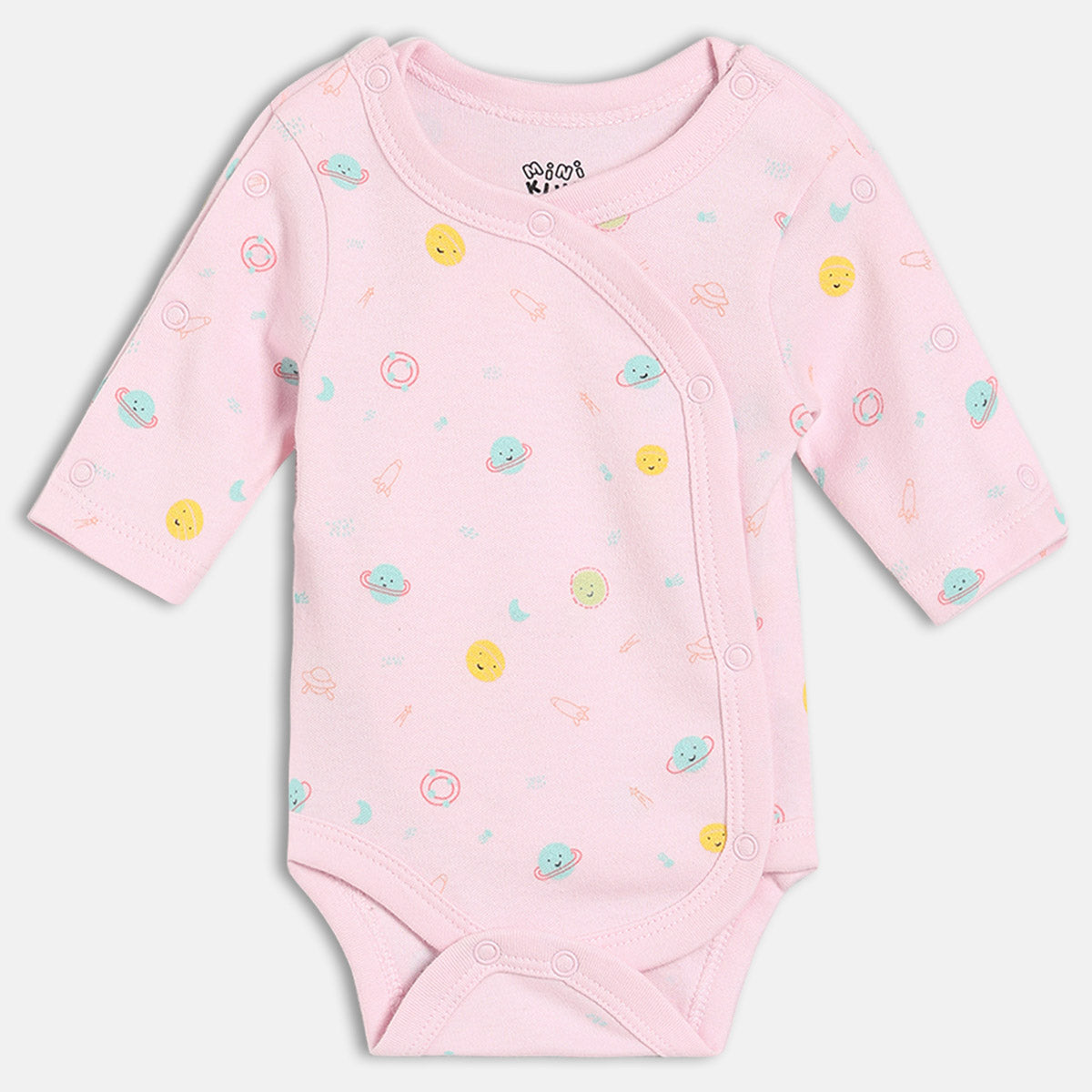 Girls Dark Pink/Light Pink Front Open Full Sleeve Body Suit