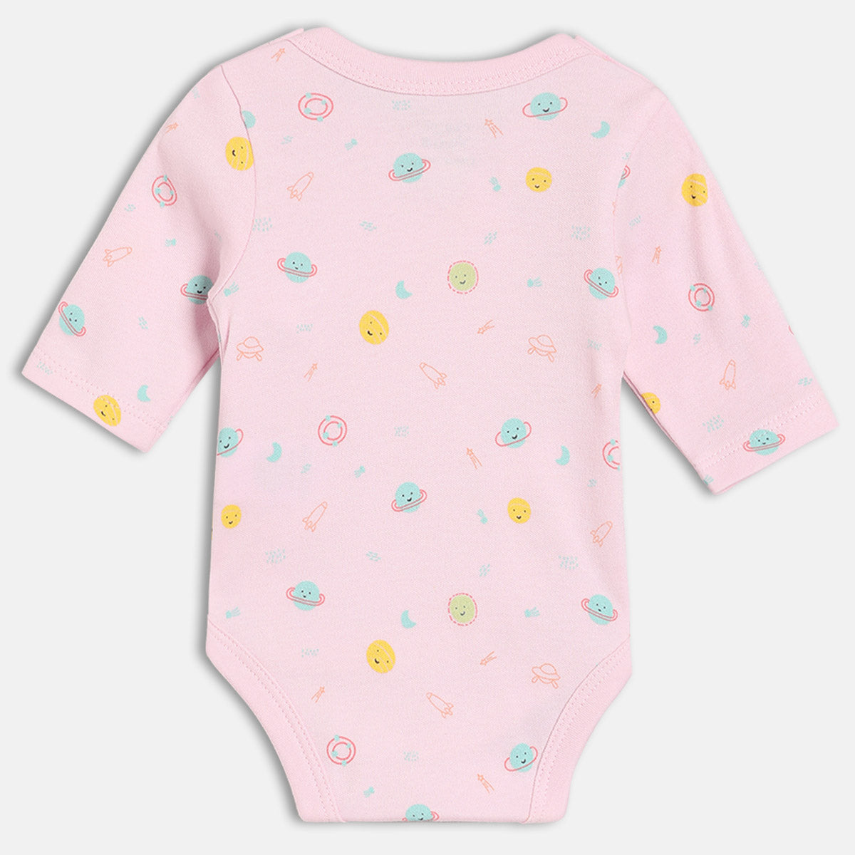 Girls Dark Pink/Light Pink Front Open Full Sleeve Body Suit