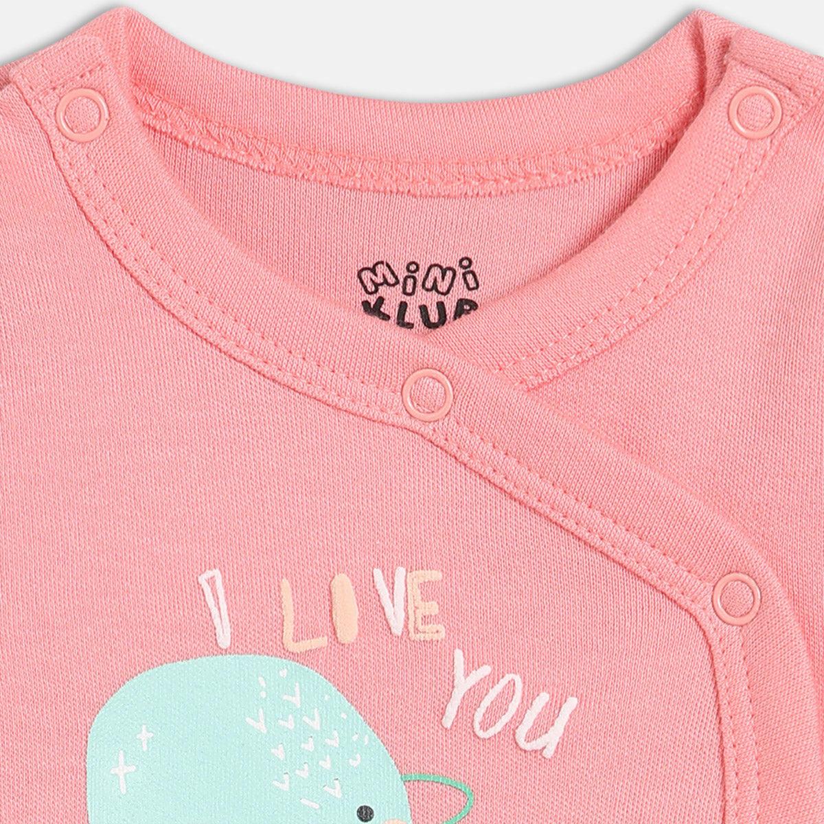 Girls Dark Pink/Light Pink Front Open Full Sleeve Body Suit