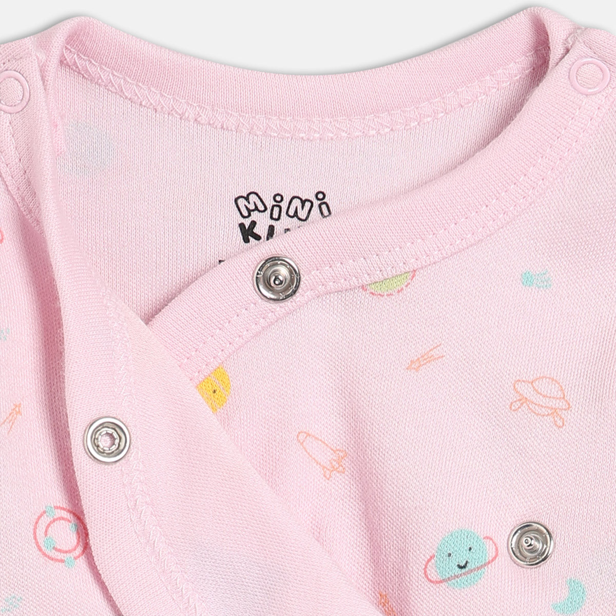 Girls Dark Pink/Light Pink Front Open Full Sleeve Body Suit