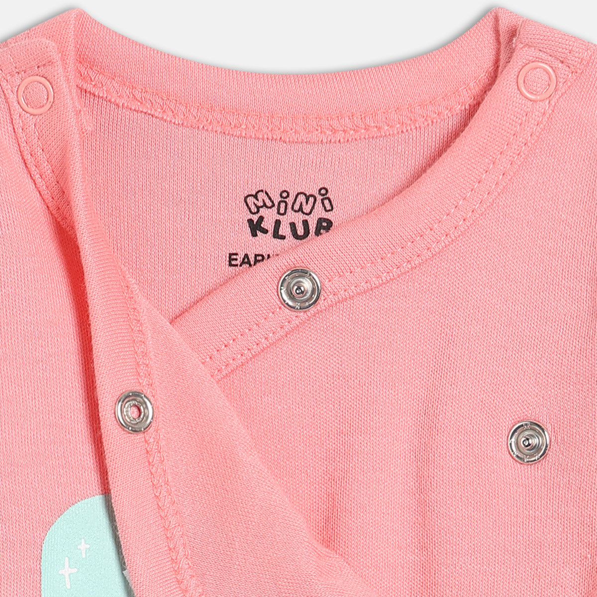 Girls Dark Pink/Light Pink Front Open Full Sleeve Body Suit
