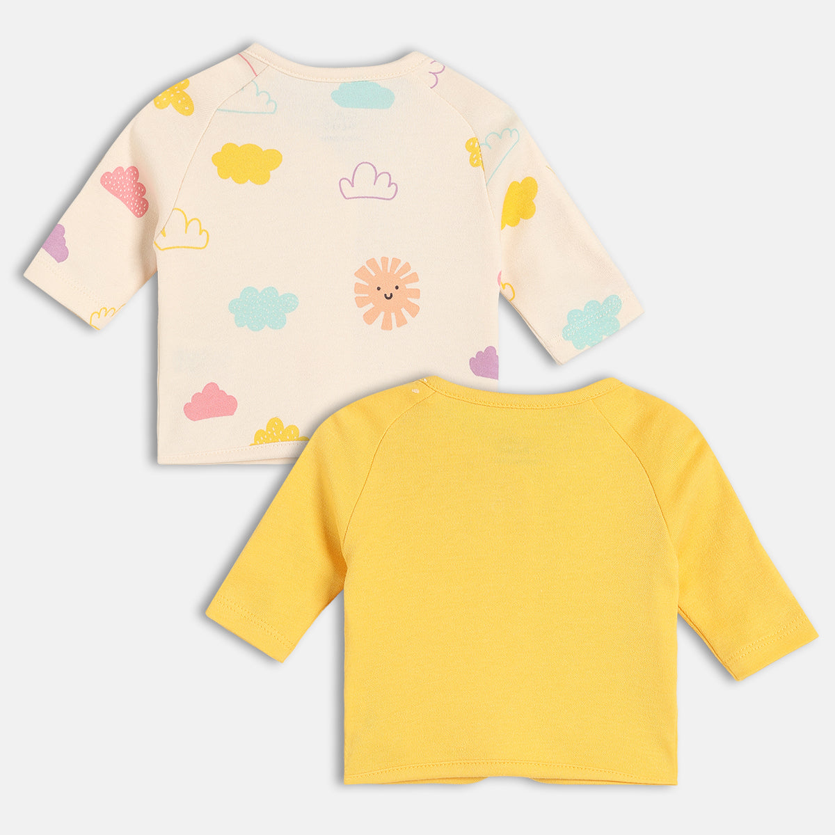 Girls Multi/Yellow Front Open Full Sleeve Front Open Vest