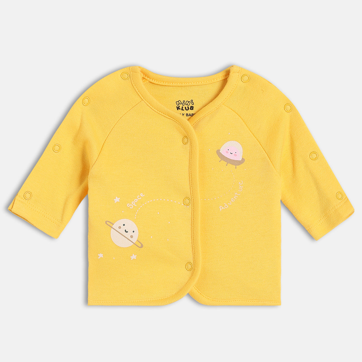 Girls Multi/Yellow Front Open Full Sleeve Front Open Vest