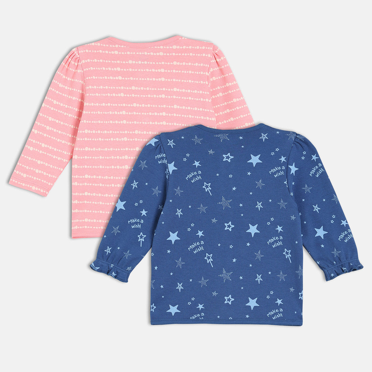 Girls Pink/Blue Front Open Full Sleeve Front Open Vest