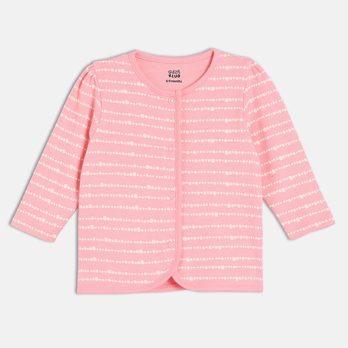 Girls Pink/Blue Front Open Full Sleeve Front Open Vest
