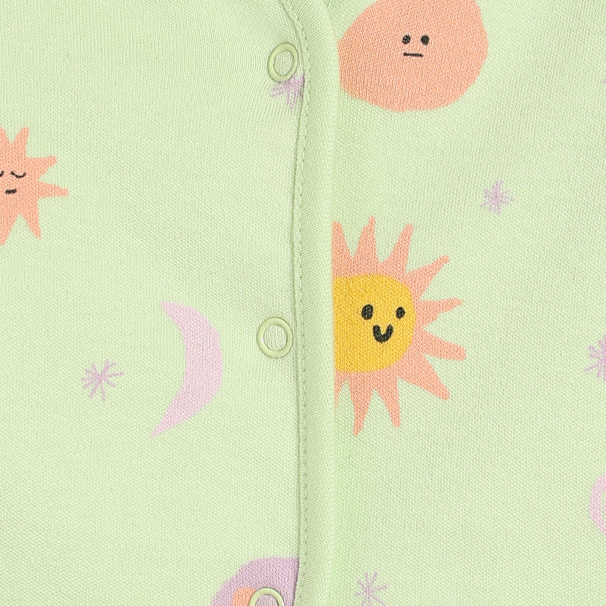 Girls Green/Peach Front Open Full Sleeve Front Open Vest