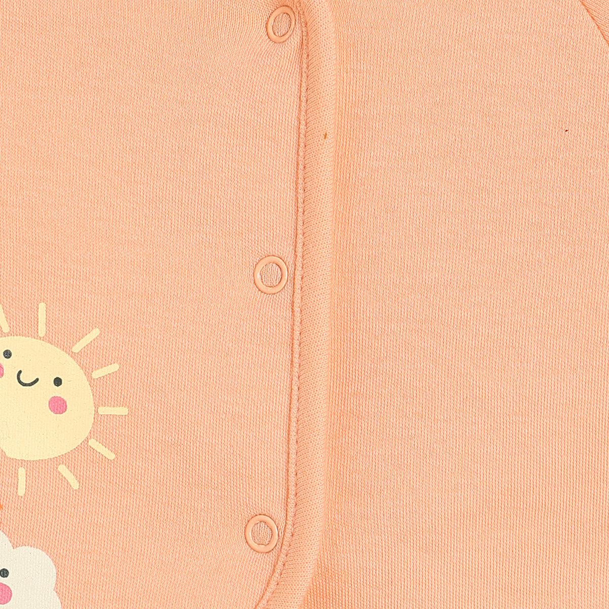 Girls Green/Peach Front Open Full Sleeve Front Open Vest