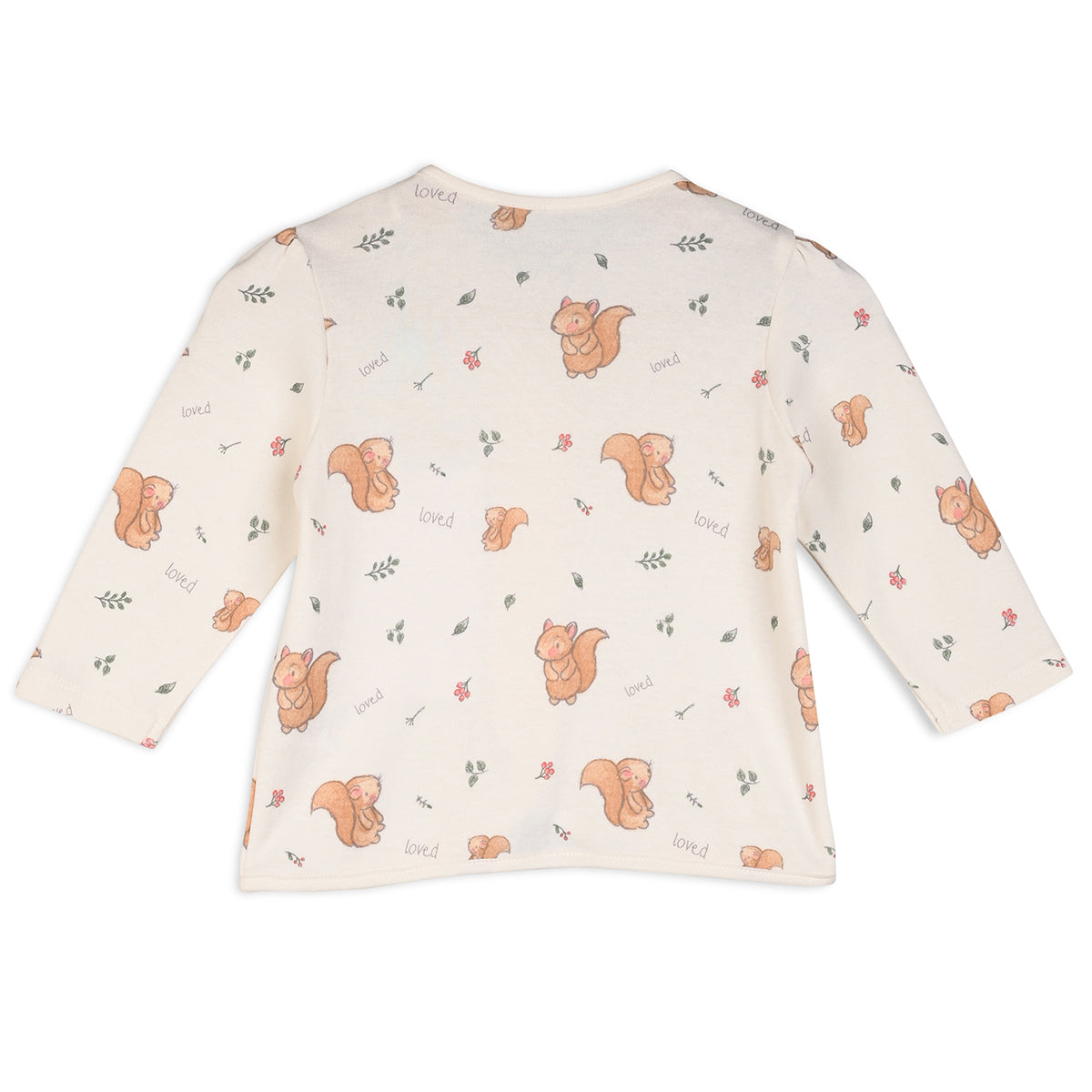 Girls Cotton Pack Of 2 Full Sleeves Animal Printed Front Open Vests - Red & White