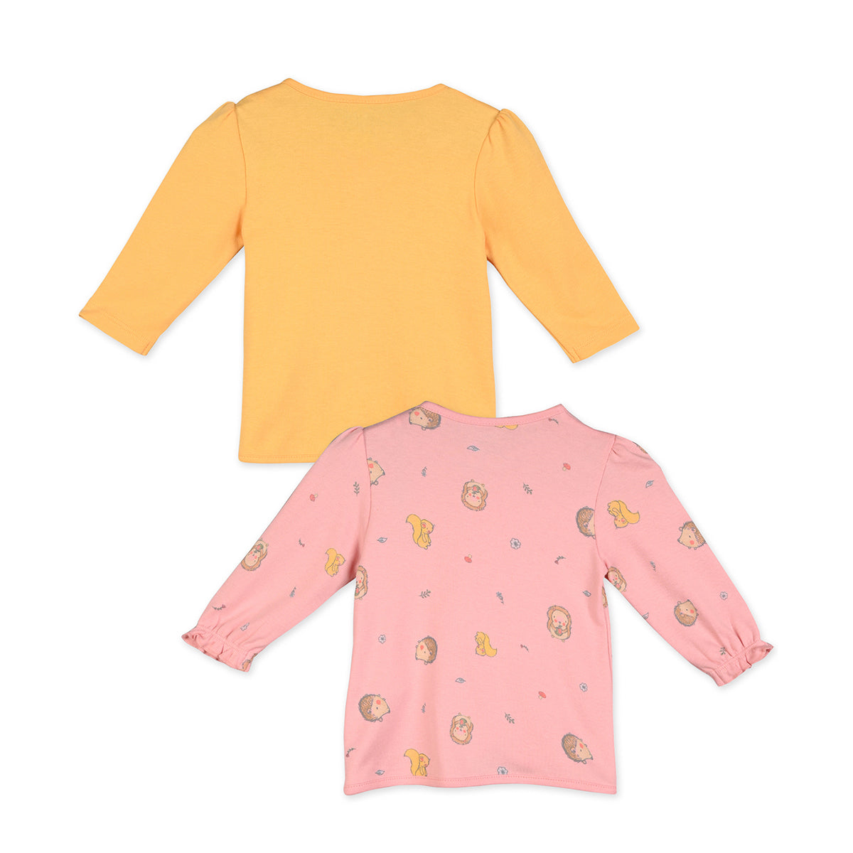 Pink/Yellow Newborn Girls Front Open Full Sleeve Front Open Vest
