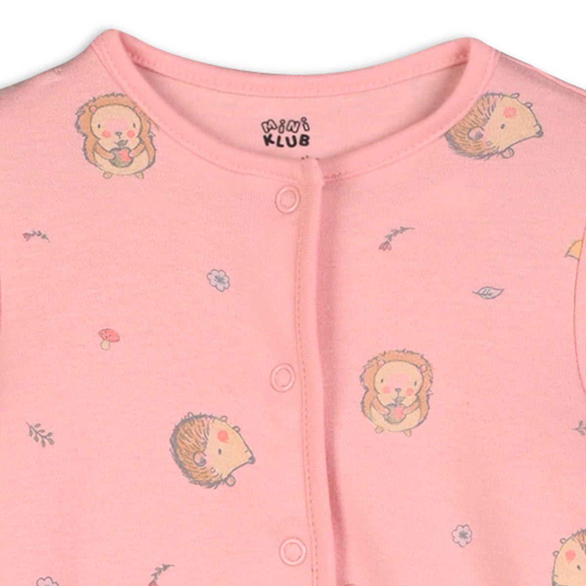 Pink/Yellow Newborn Girls Front Open Full Sleeve Front Open Vest