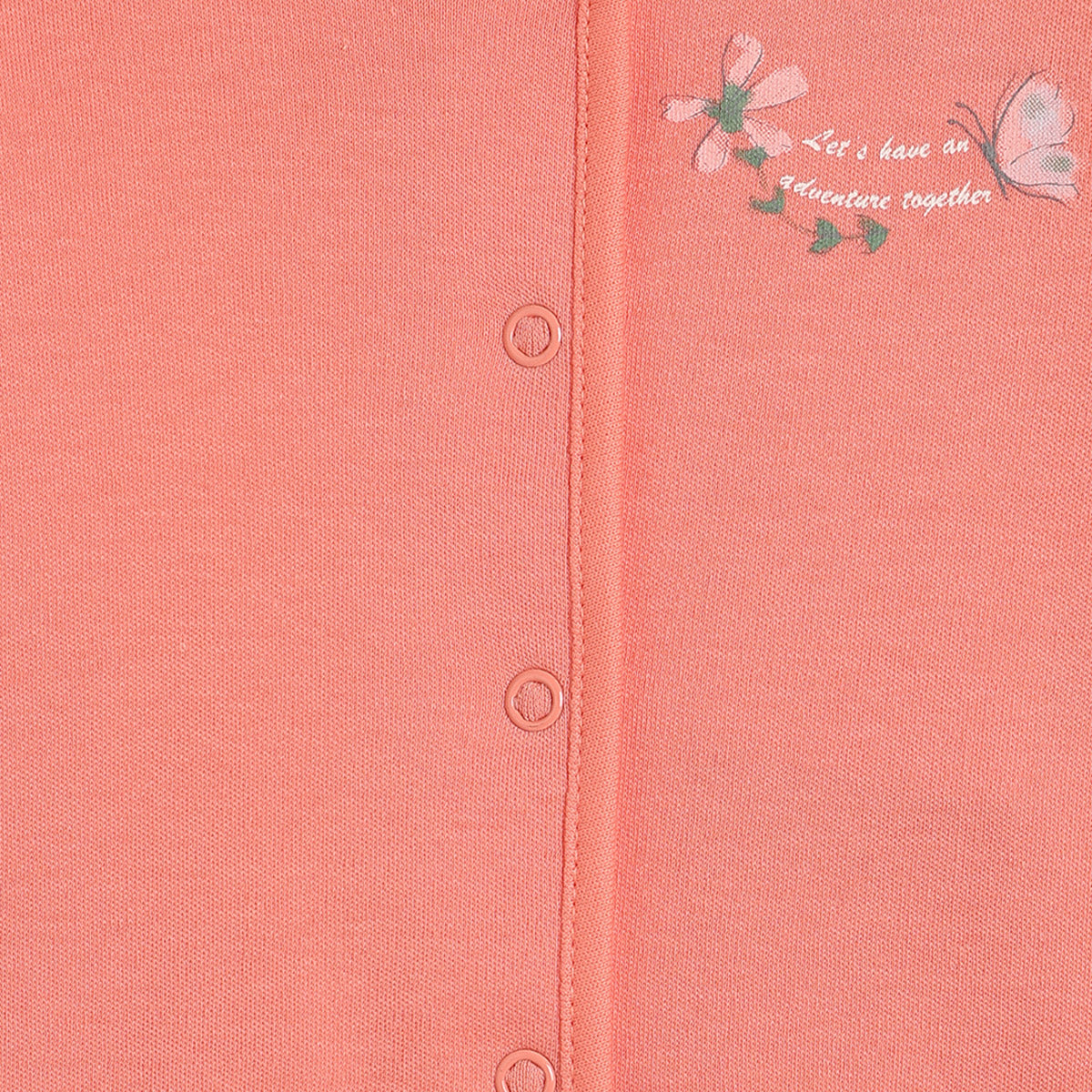 Girls Cotton Pack Of 2 Full Sleeves Floral Printed Front Open Vests - Blue & Peach