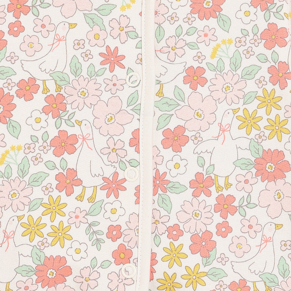 Girls Cotton Pack Of 2 Full Sleeves Animal & Floral Printed Front Open Vests - Peach