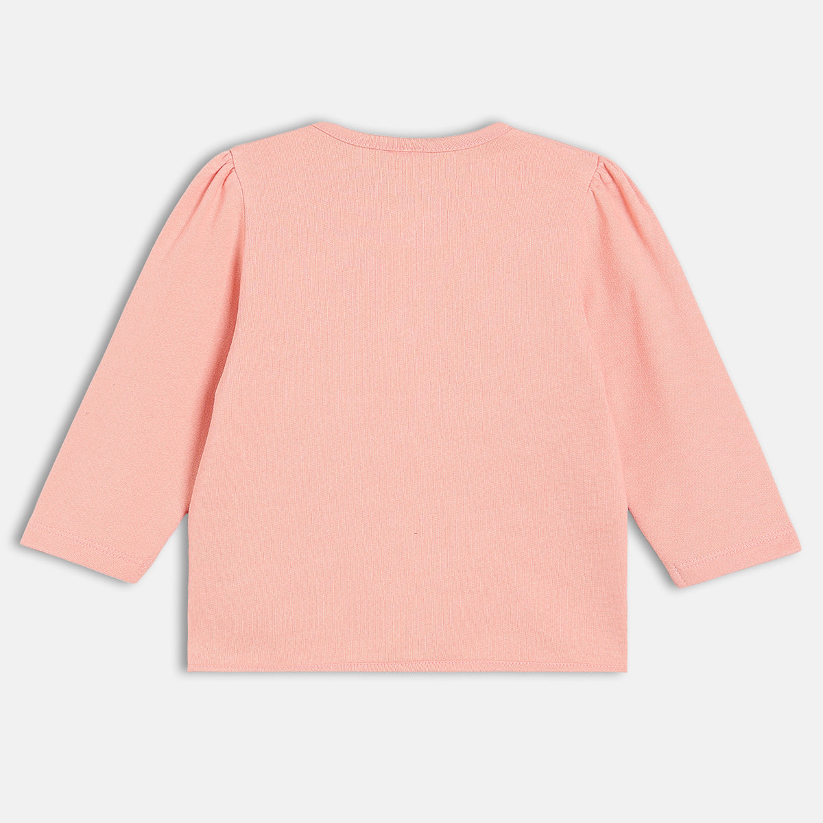 Girls Cotton Pack Of 2 Full Sleeves Animal & Floral Printed Front Open Vests - Peach