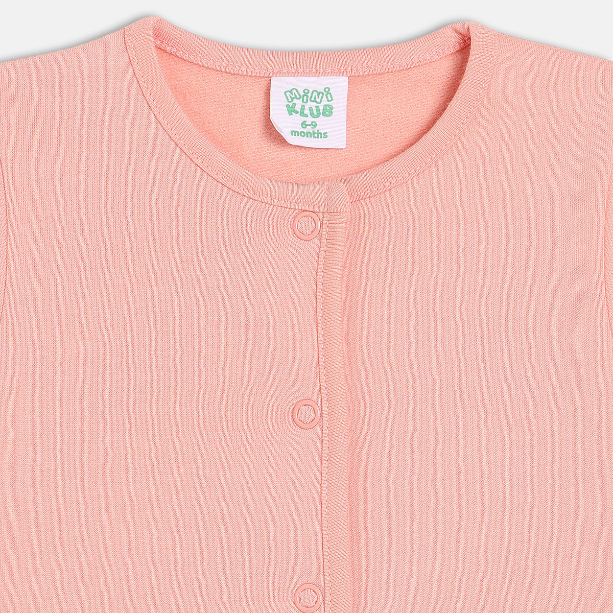 Girls Cotton Pack Of 2 Full Sleeves Animal & Floral Printed Front Open Vests - Peach