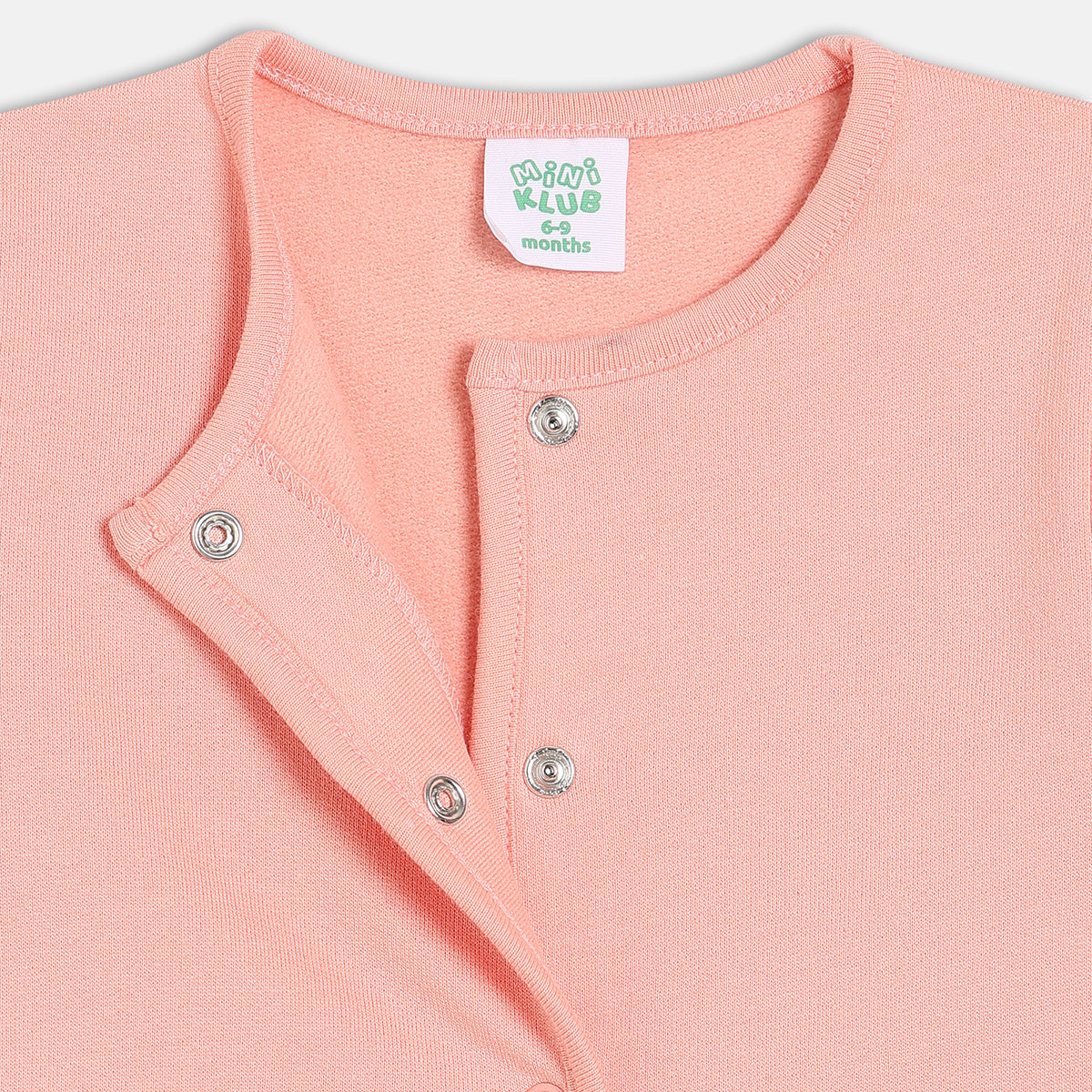 Girls Cotton Pack Of 2 Full Sleeves Animal & Floral Printed Front Open Vests - Peach