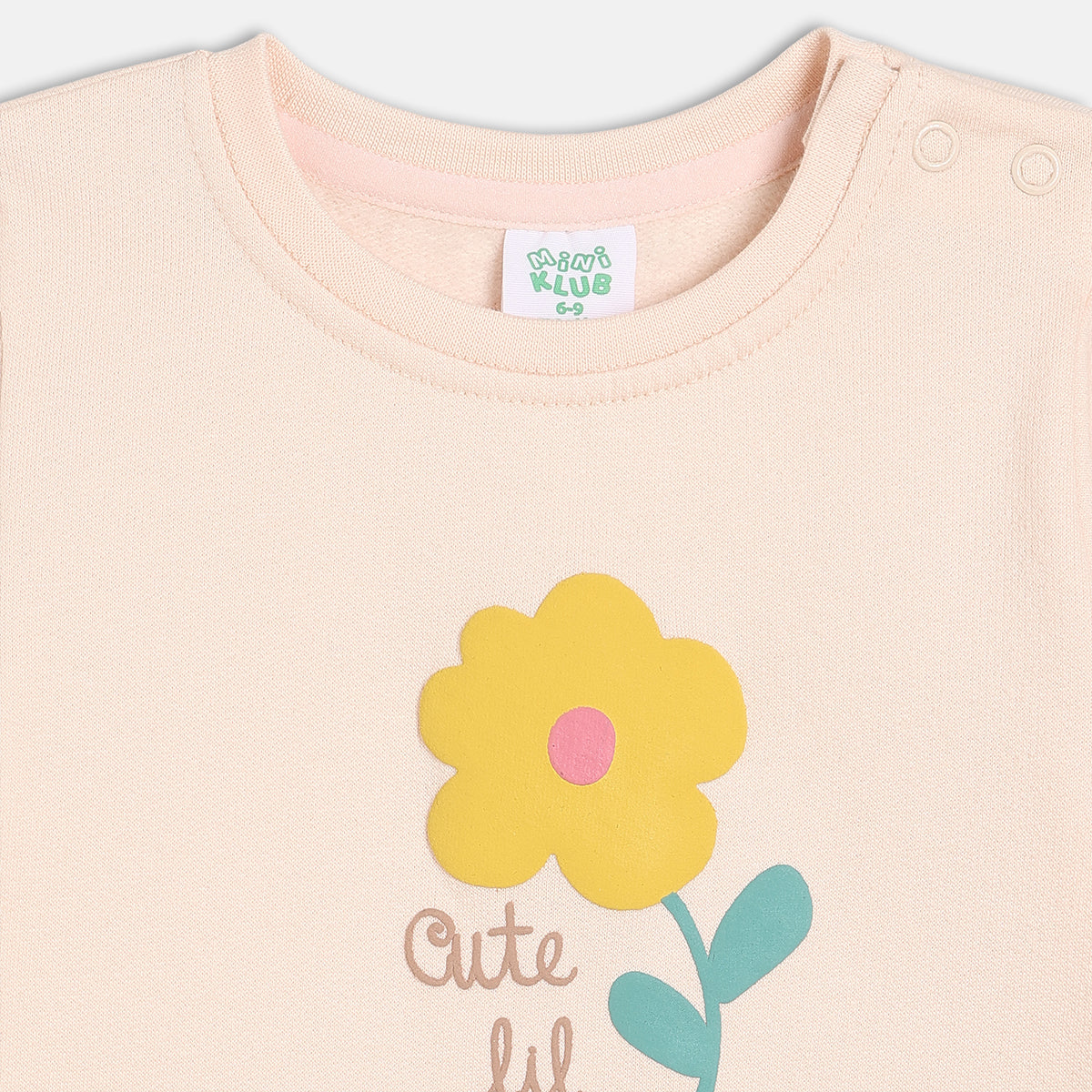 Girls Cotton Pack Of 2 Full Sleeves Floral Printed Knit Tops -Yellow & Pink