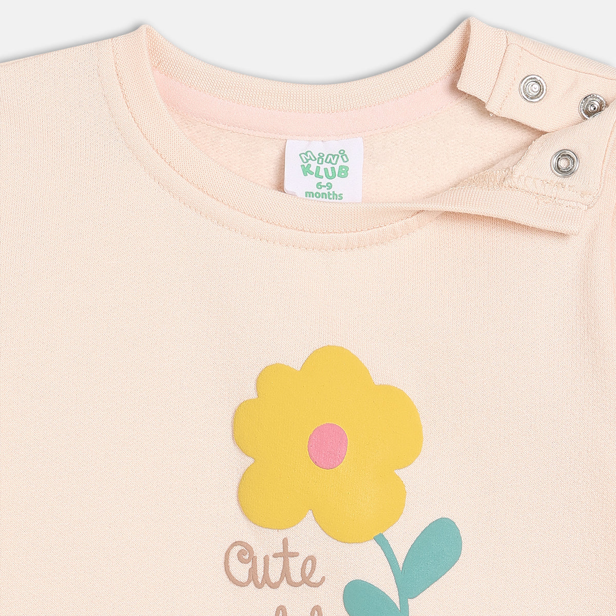 Girls Cotton Pack Of 2 Full Sleeves Floral Printed Knit Tops -Yellow & Pink