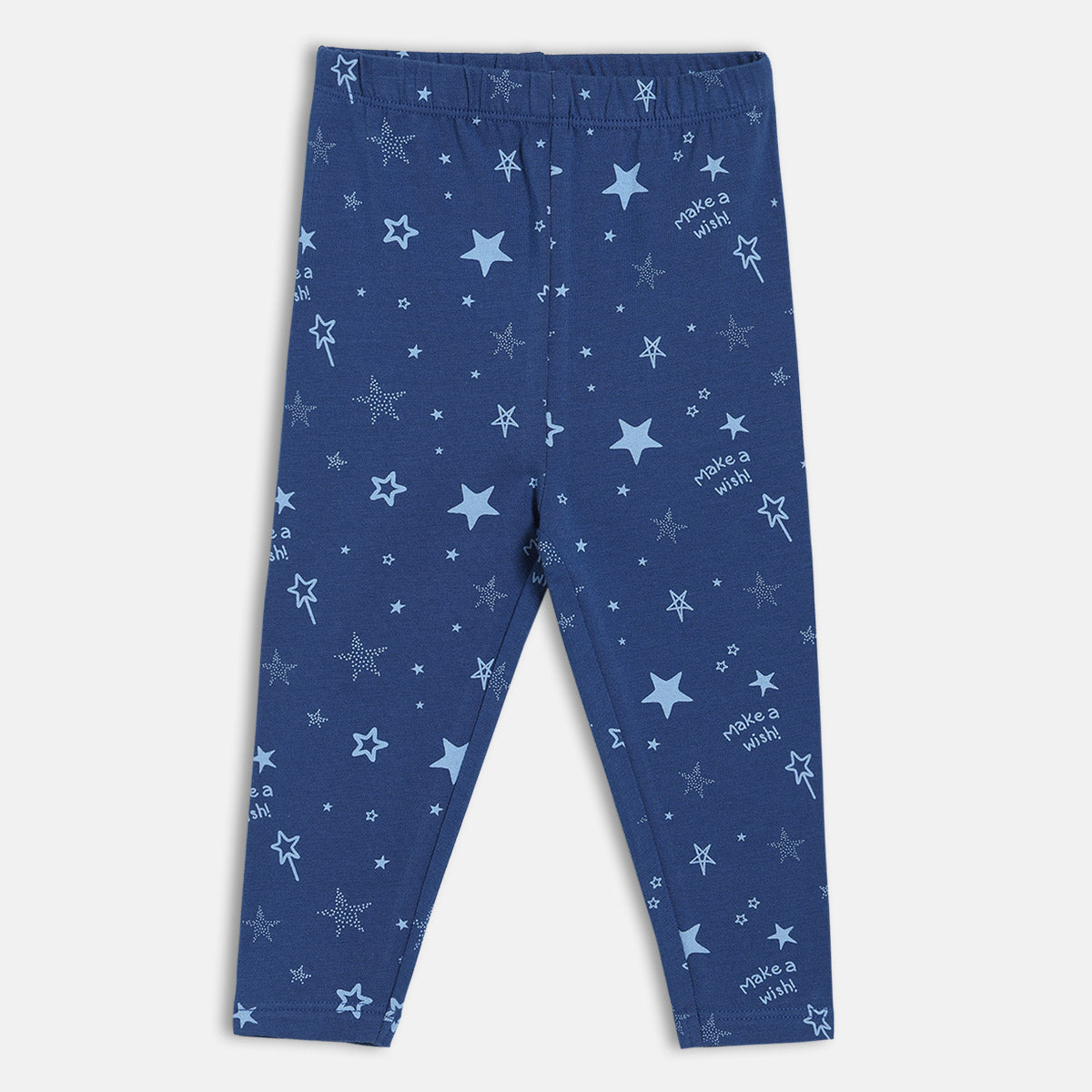 Girls Pink/Blue Elasticated Full Length Leggings