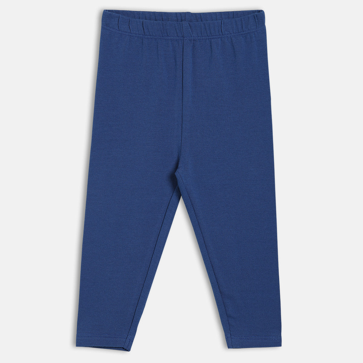 Girls Navy/Peach Elasticated Full Length Leggings