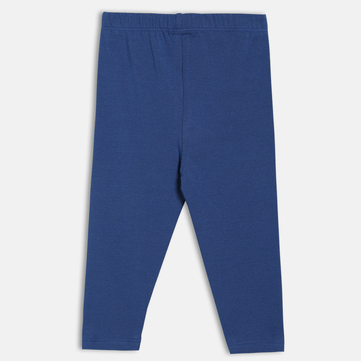 Girls Navy/Peach Elasticated Full Length Leggings