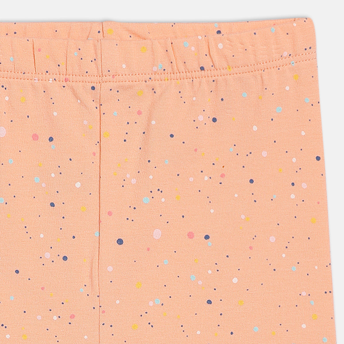 Girls Navy/Peach Elasticated Full Length Leggings