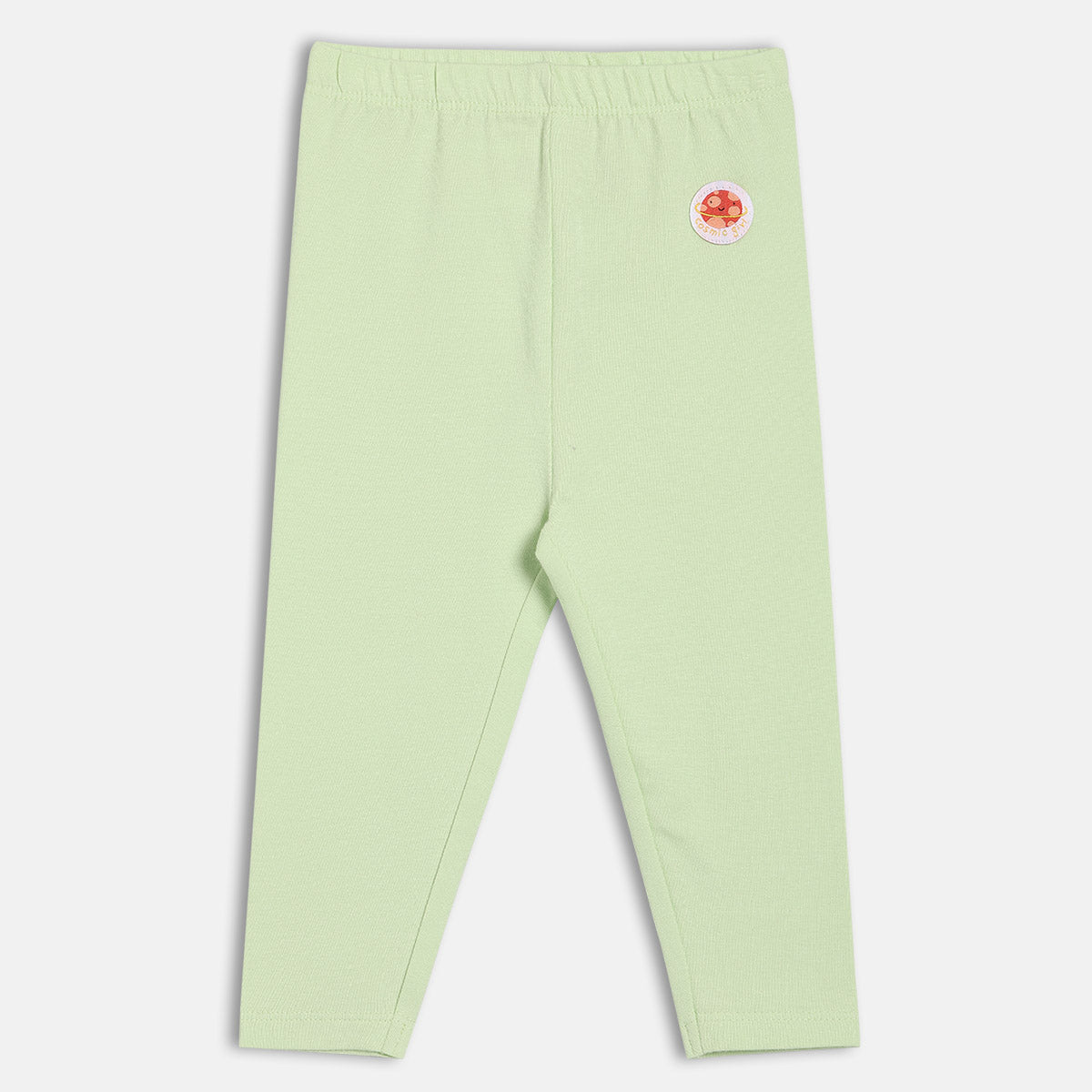 Girls Green/Pink Elasticated Full Length Leggings