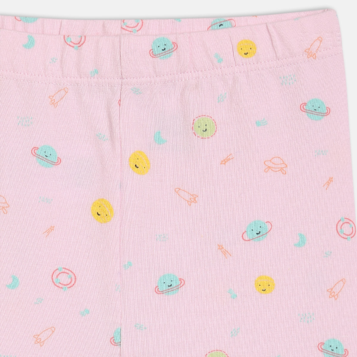 Girls Green/Pink Elasticated Full Length Leggings