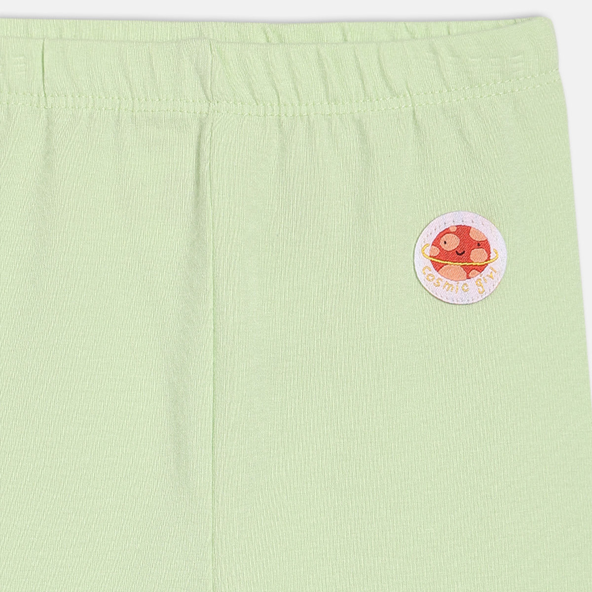 Girls Green/Pink Elasticated Full Length Leggings