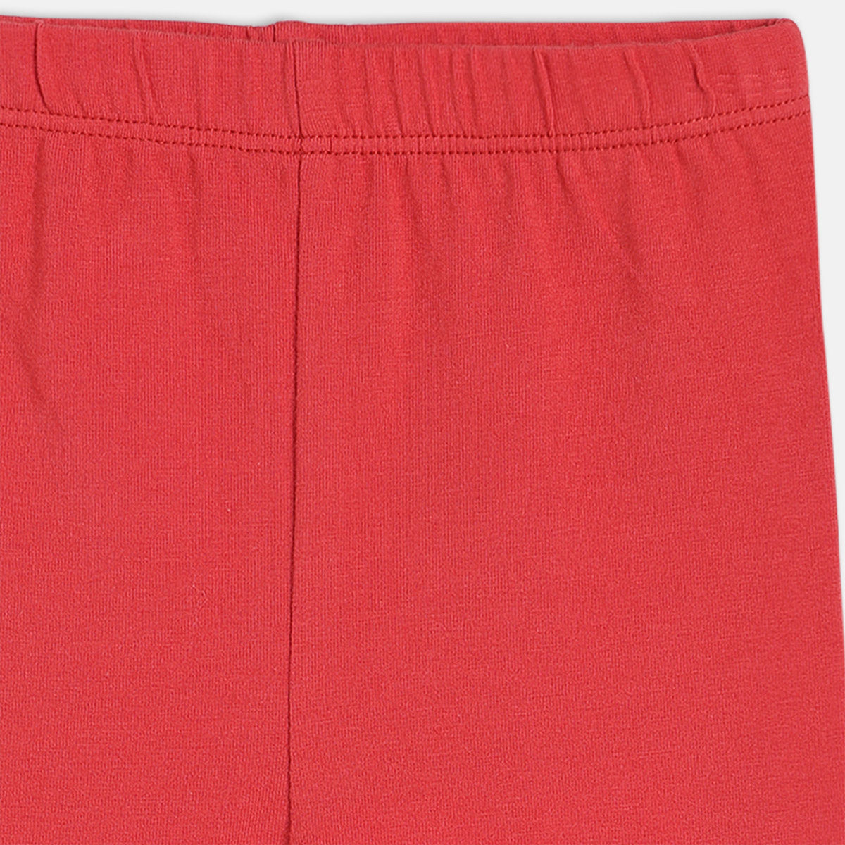 Girls White/Red Elasticated Full Length Leggings