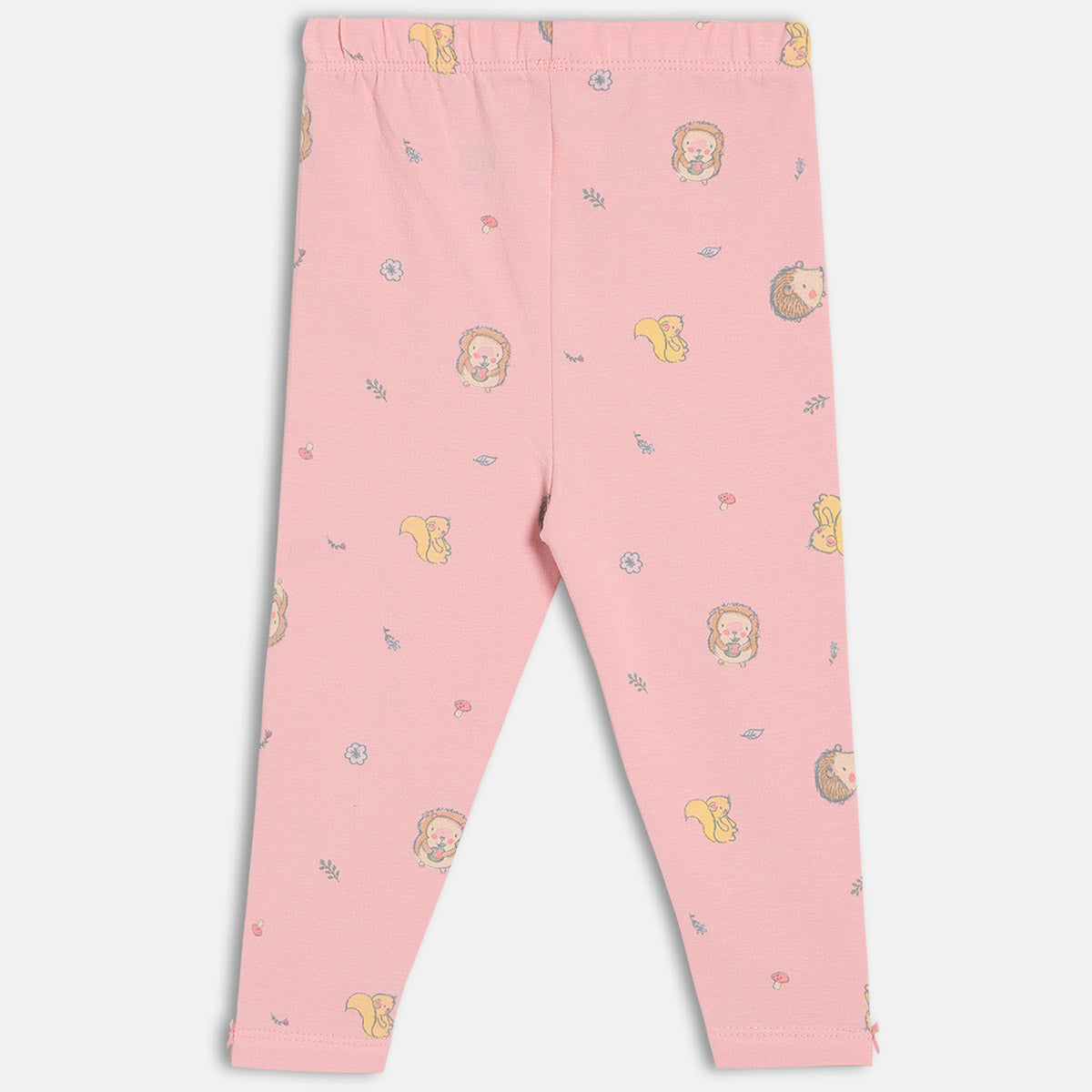Girls Pink/Yellow Elasticated Full Length Leggings