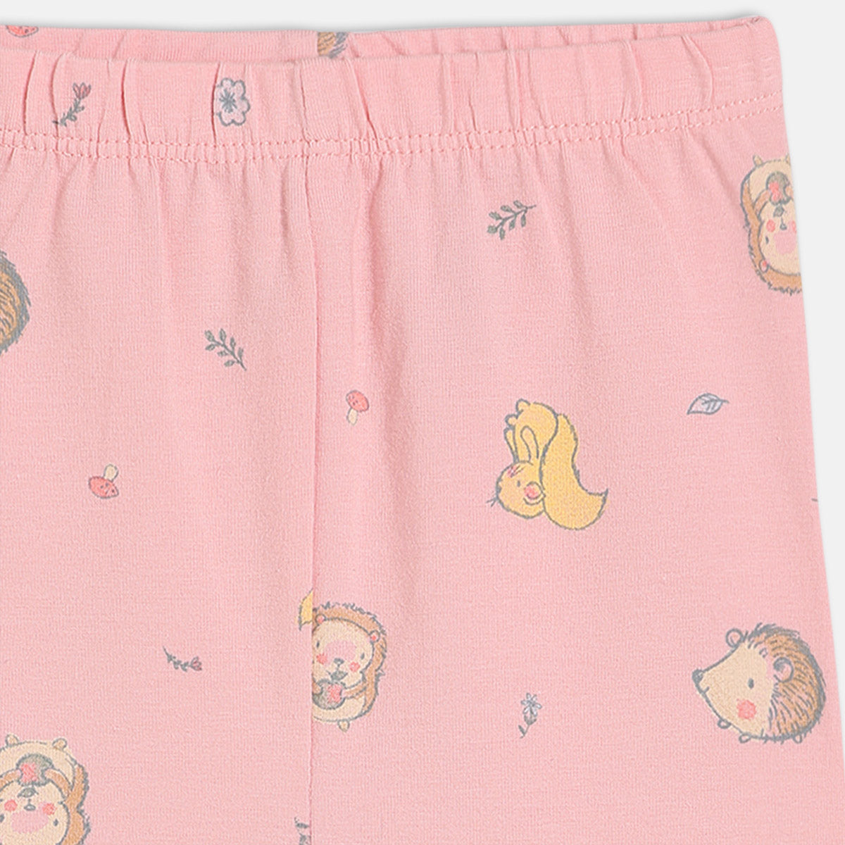 Girls Pink/Yellow Elasticated Full Length Leggings