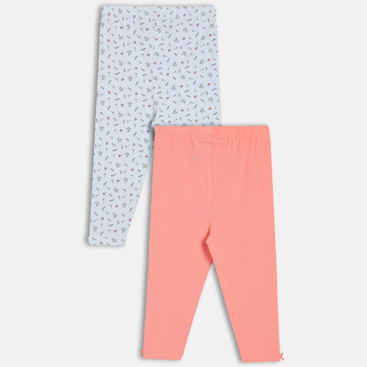 Girls Blue/Pink Elasticated Full Length Leggings