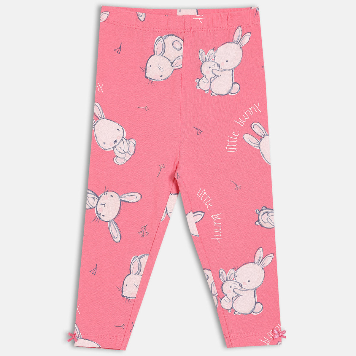 Girls Pink/Orange Elasticated Full Length Leggings