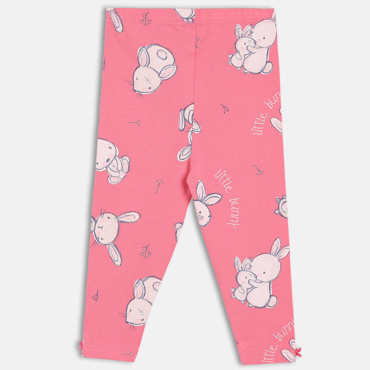 Girls Pink/Orange Elasticated Full Length Leggings