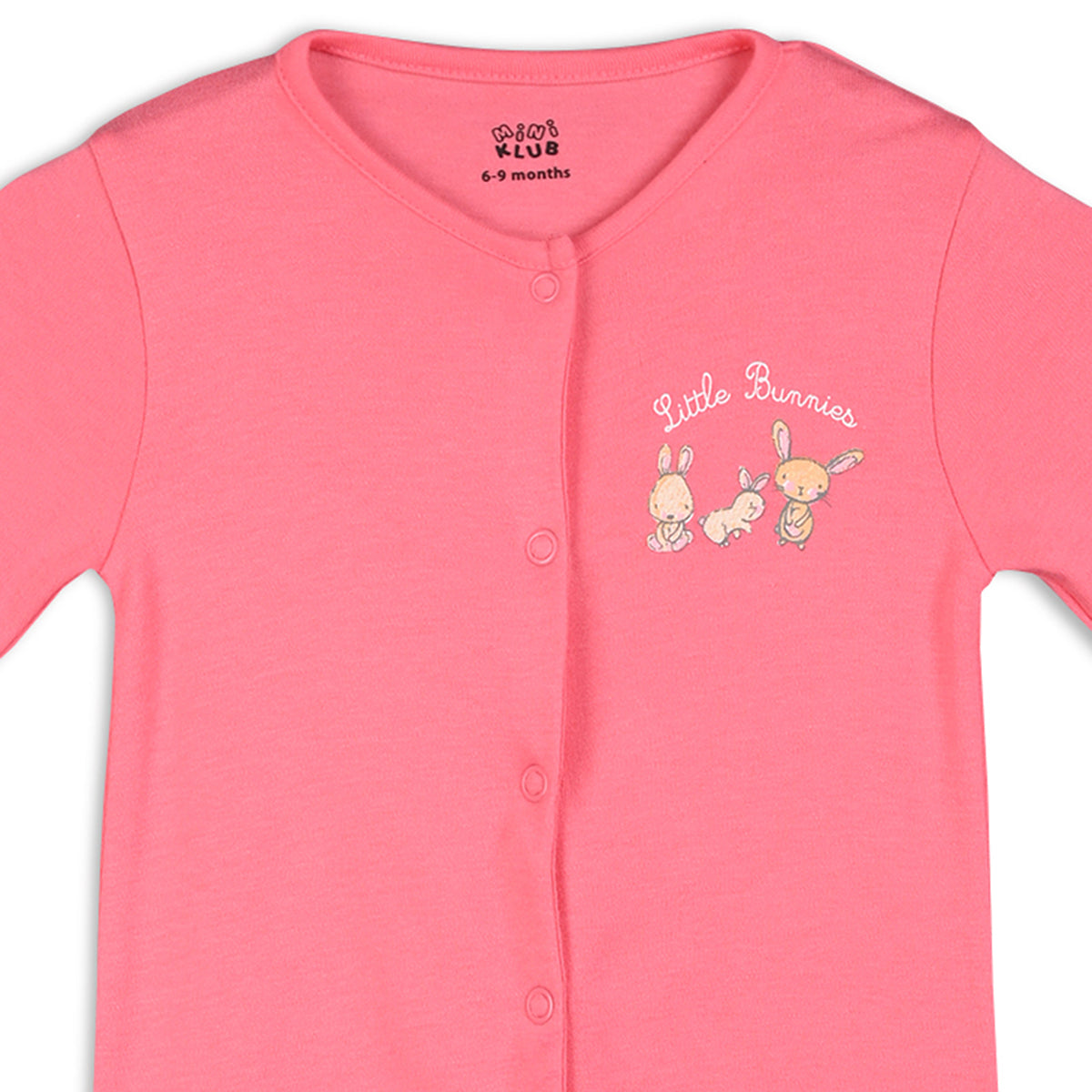 Blue/Pink Newborn Girls Round Neck Full Length Romper