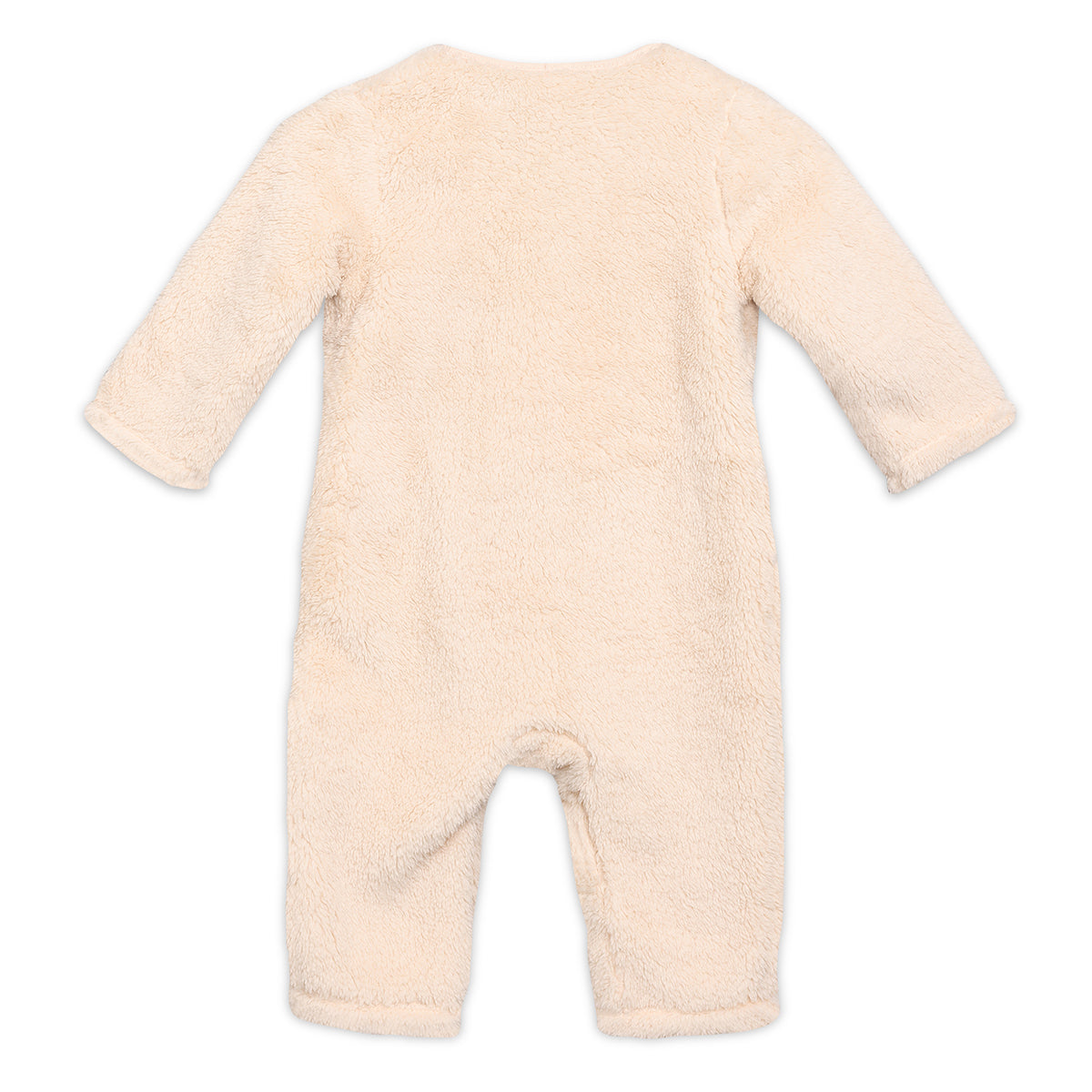 White Newborn Girls Round Neck Full Length Romper